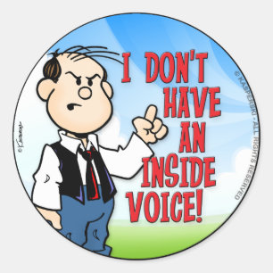 Inside Voice Runder Aufkleber