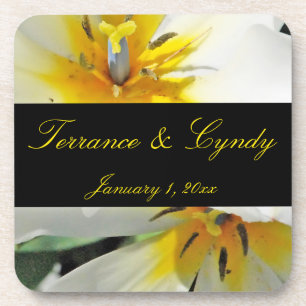 Inside White Lilies Personal Wedding Getränkeuntersetzer