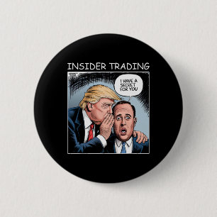 Insider-Handel Trump - Lustig  Button