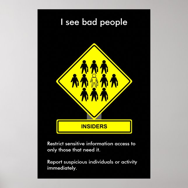 Insider Security Awareness Poster (Vorne)