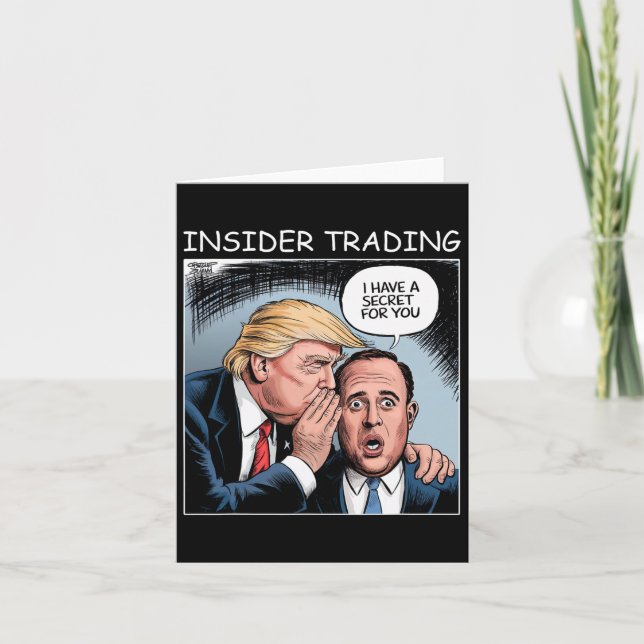 Insider Trading Trump - Funny Karte (Vorderseite)