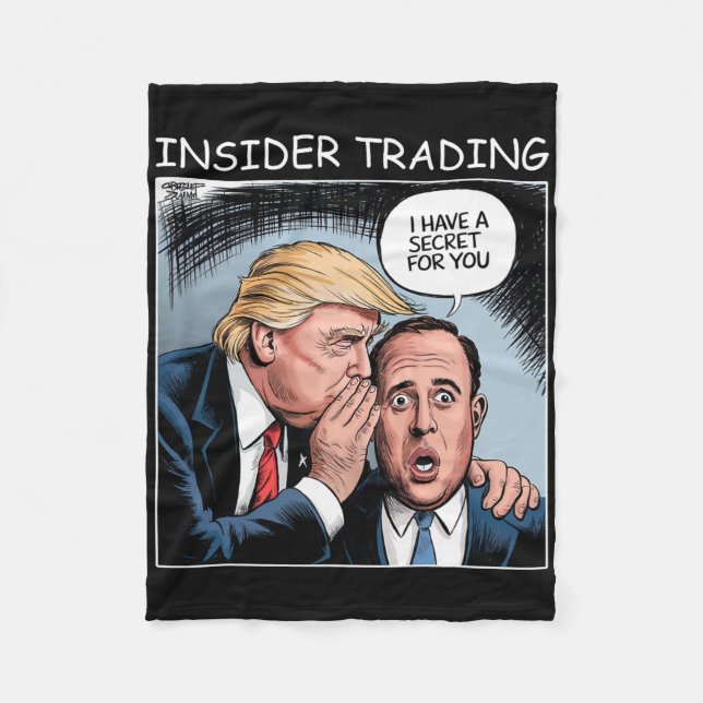Insider-Trading Trump - Lustig  Fleecedecke (Vorderseite)