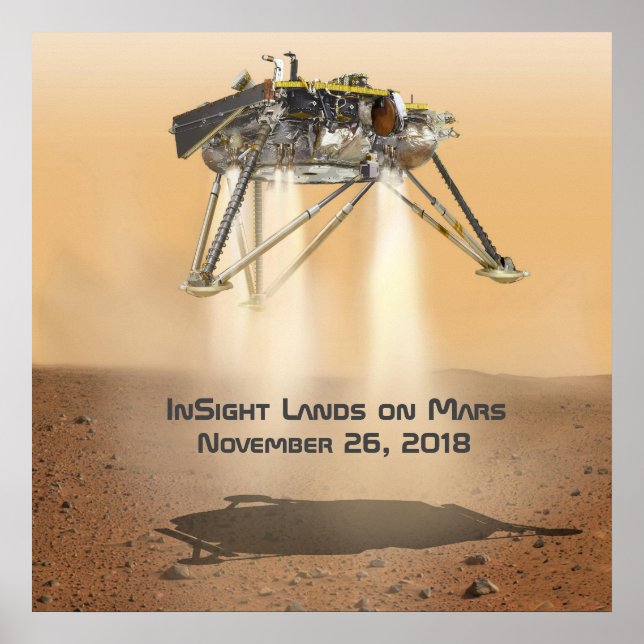InSight Landing auf Mars Poster (Vorne)