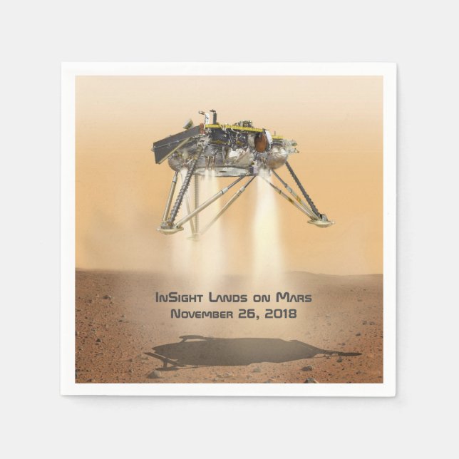 InSight Landing auf Mars Serviette (Vorderseite)