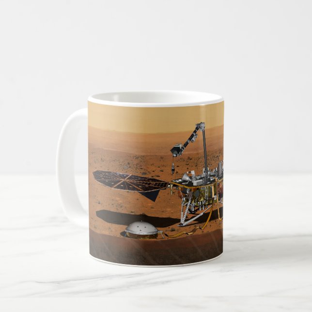 InSight Mars Lander Mission Kaffeetasse (Vorderseite Links)