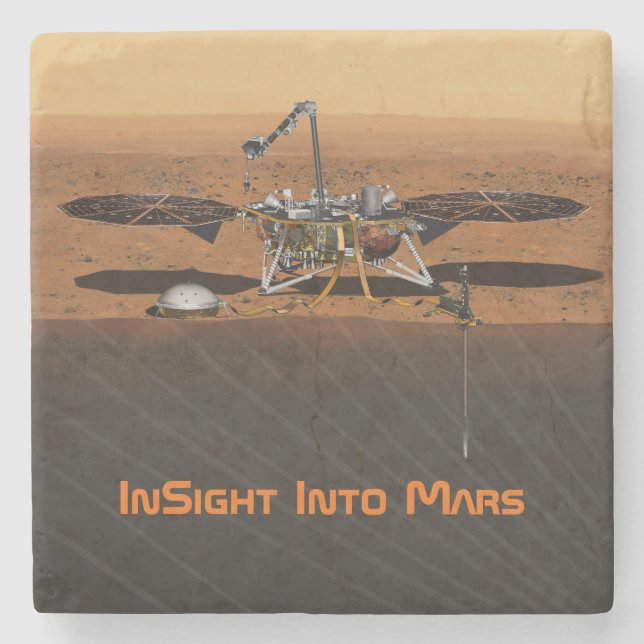 InSight Mars Lander Mission Steinuntersetzer (Vorderseite)