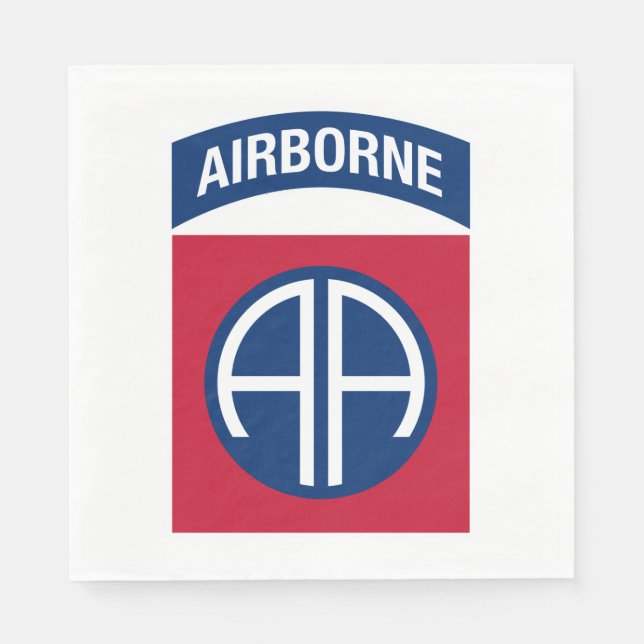 Insignia Military Veteran der 82. Im Flugzeug Abte Serviette (Vorderseite)