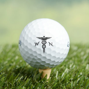 Insignien Caduceus Monogramm Golfball
