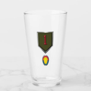 Insignien des ersten Infanteriedivs "Big Red One" Glas