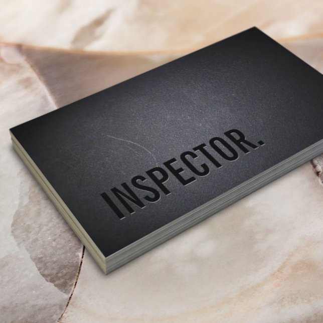 Inspector Dark Minimalistisch Black Bold Visitenkarte (Von Creator hochgeladen)