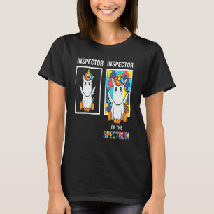 Inspektor Menschen Mit Autismus Puzzle Einhorn Neu T-Shirt