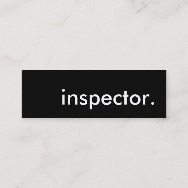 Inspektor Mini Visitenkarte (Vorderseite)