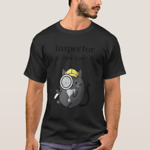 Inspektor Pawroit Damen Detektiv Katze mit Lupe T-Shirt