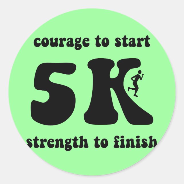 Inspiration 5K Runder Aufkleber (Vorderseite)
