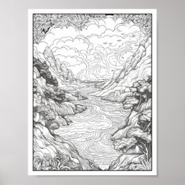 Inspiration/Achtsamkeit Erwachsenenfarben Poster