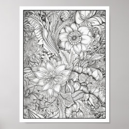 Inspiration/Achtsamkeit Erwachsenenfarben Poster