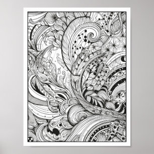Inspiration/Achtsamkeit Erwachsenenfarben Poster