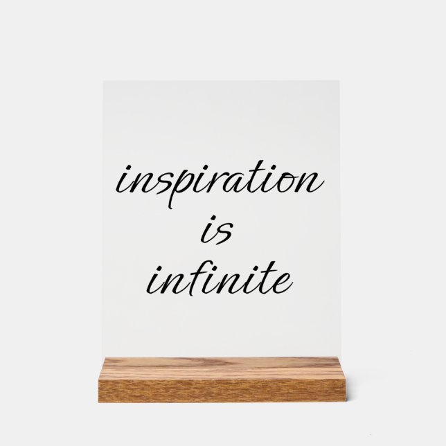 Inspiration Akryllisches Zeichen Acrylschild (Vorderseite)
