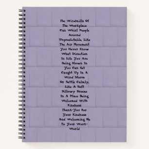 Inspiration am Arbeitsplatz Notizbuch