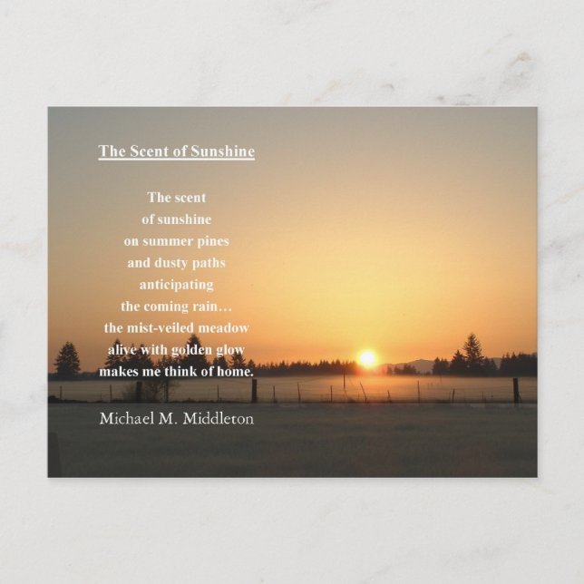 Inspiration am Morgen Postkarte (Vorderseite)