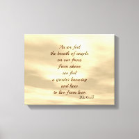 Inspiration Angel Segen Gedicht Kunst Leinwand