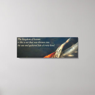 Inspiration - Ansammlung Fische jeder Art Leinwanddruck