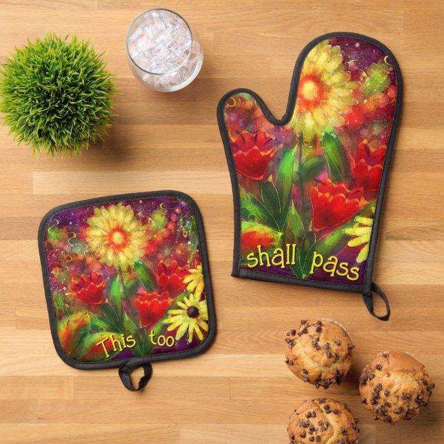 Inspiration auch dieses sollte florenrot durchlauf ofenhandschuh & Topflappen-Set (Oben Unten)