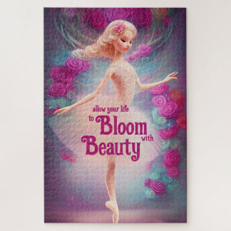 Inspiration Ballerina Rose Blumenballett Tanz Puzzle