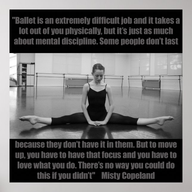 Inspiration Ballet Poster Mistral Copeland Quote (Vorne)