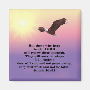 Inspiration Bibel Verse - Eagle Hope in the Lord Magnet