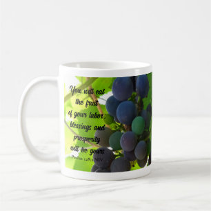 Inspiration Bibel Verse Segnung Lila Trauben Kaffeetasse