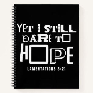 Inspiration Bibel Zitat immer noch wagen, Hoffnung Notizbuch
