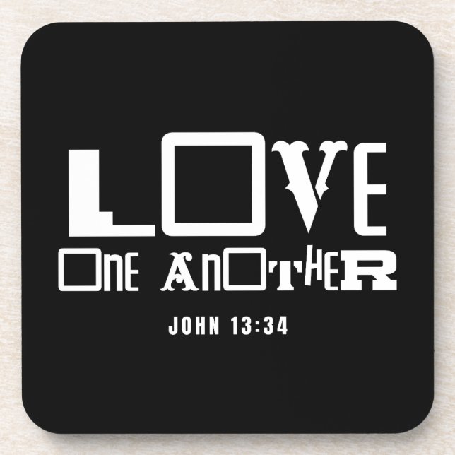 Inspiration Bible Quote Liebe Getränkeuntersetzer (Vorderseite)