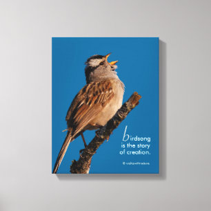 Inspiration "Birdsong is the Story of Creation" Leinwanddruck