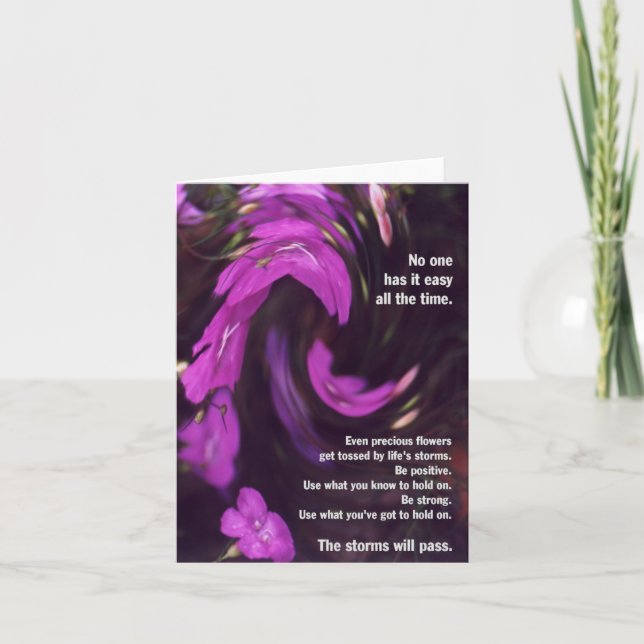 Inspiration Blume Note Card 1 Karte (Vorderseite)