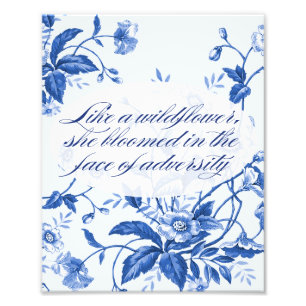 Inspiration Blumenwall Kunst, Porzellandekoration  Fotodruck