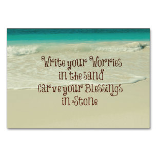 Inspiration Carvour Ihre Segnungen in Stone Zitat Tischnummer