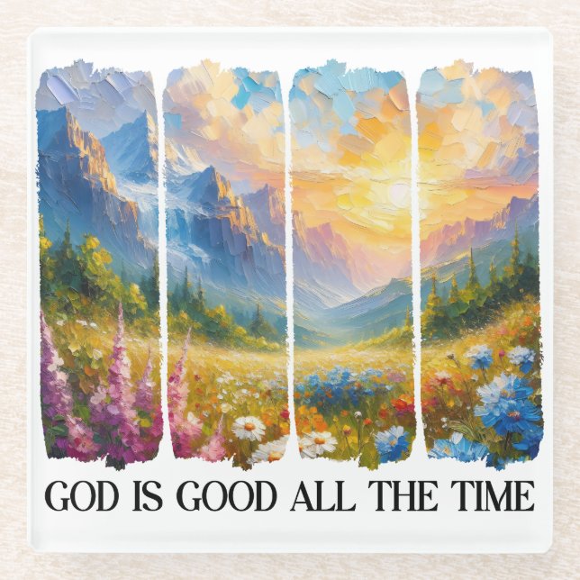 Inspiration Christlich Bibelverse Glasuntersetzer (Vorderseite)
