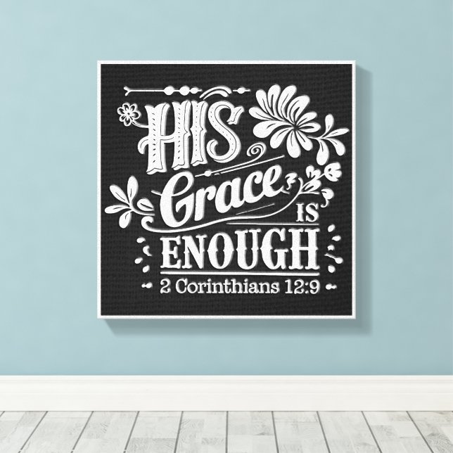 Inspiration Christlich Bibelverse Leinwanddruck (Insitu (Holzboden))
