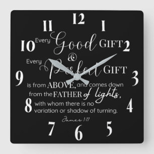 Inspiration Christlich Bibelverse Quadratische Wanduhr