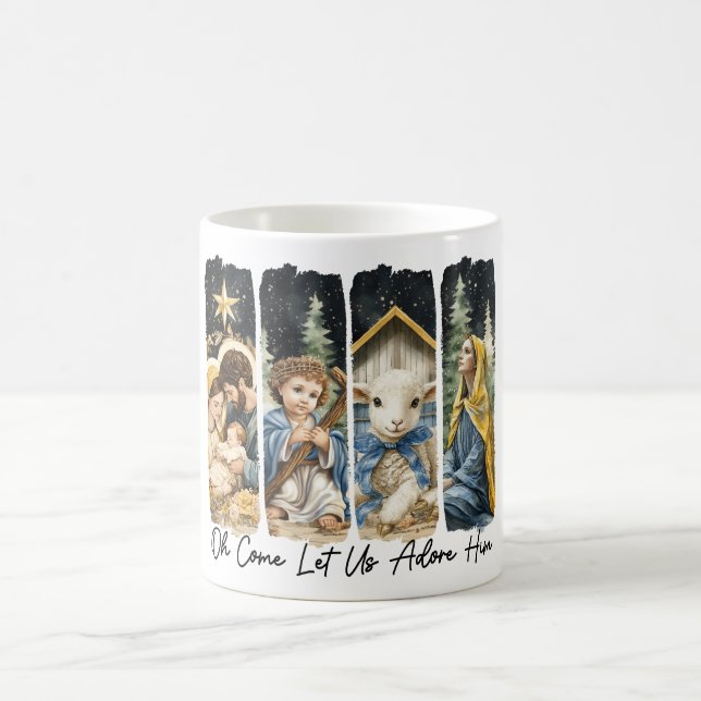 Inspiration Christlich Ließ uns Adore Ihn Kaffeetasse (Mittel)