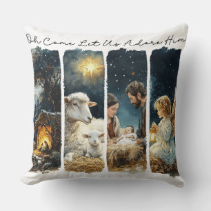 Inspiration Christlich Ließ uns Adore Ihn Kissen