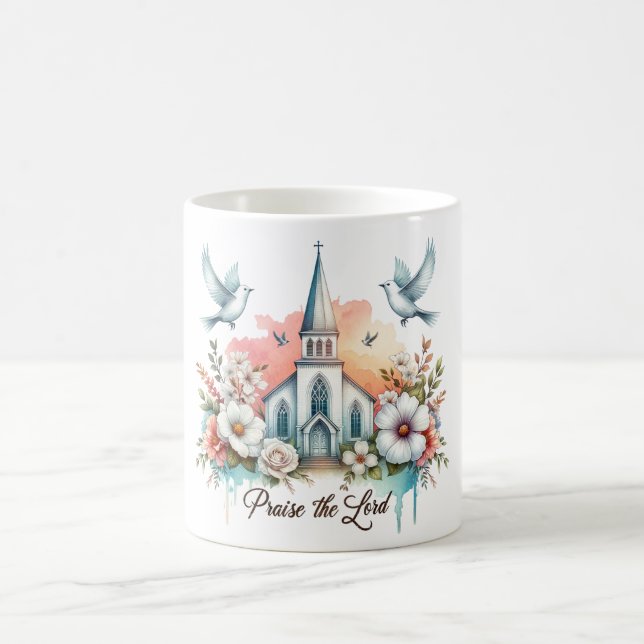 Inspiration Christlich Lob der Herr Kaffeetasse (Mittel)