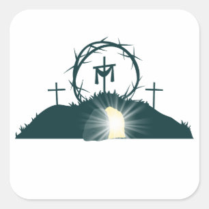 Inspiration Christlich Passover OsterJesus Quadratischer Aufkleber