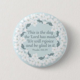 Inspiration Christlich Psalm 118:24 Freude Button