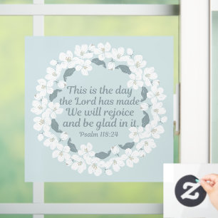 Inspiration Christlich Psalm 118:24 Freude Fensteraufkleber