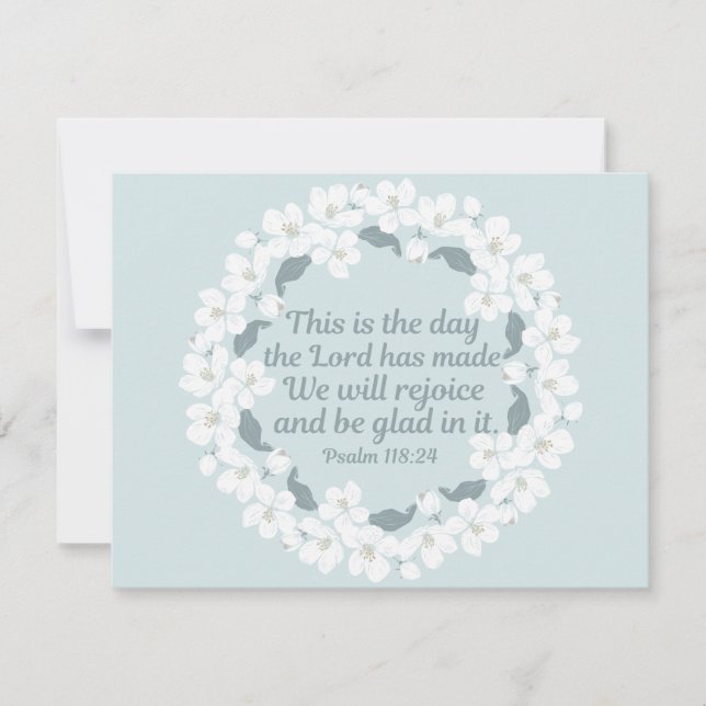 Inspiration Christlich Psalm 118:24 Freude Karte (Vorderseite)
