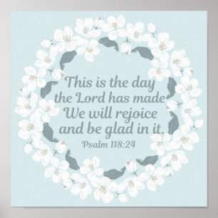 Inspiration Christlich Psalm 118:24 Freude Poster