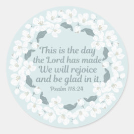 Inspiration Christlich Psalm 118:24 Freude Runder Aufkleber