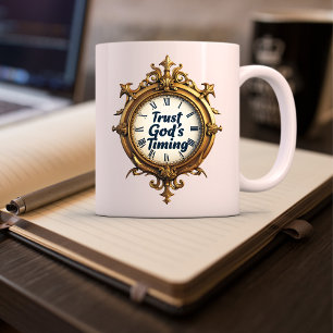 Inspiration, Christlich Vertrauen, die Zeit Gottes Kaffeetasse